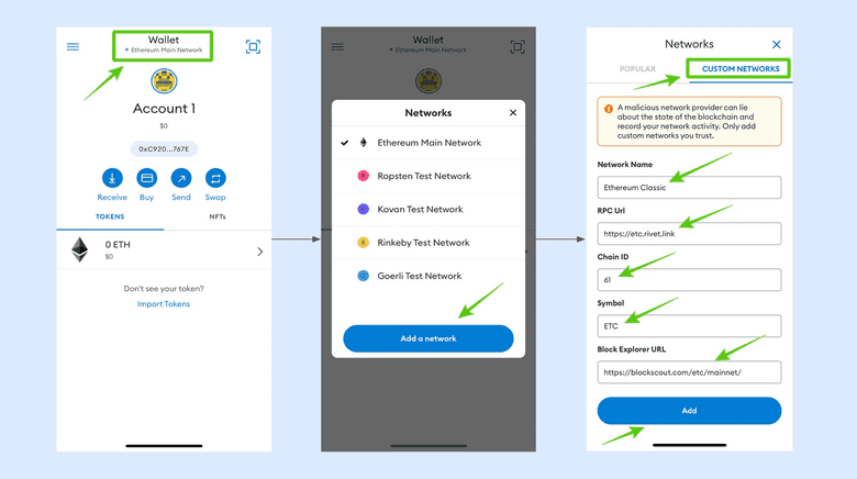 Add ETC to MetaMask Add ETC to MetaMask