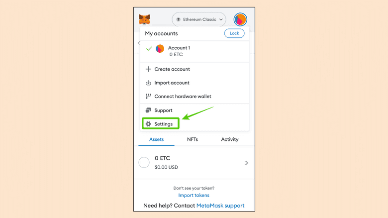 Click on settings. Click on settings.