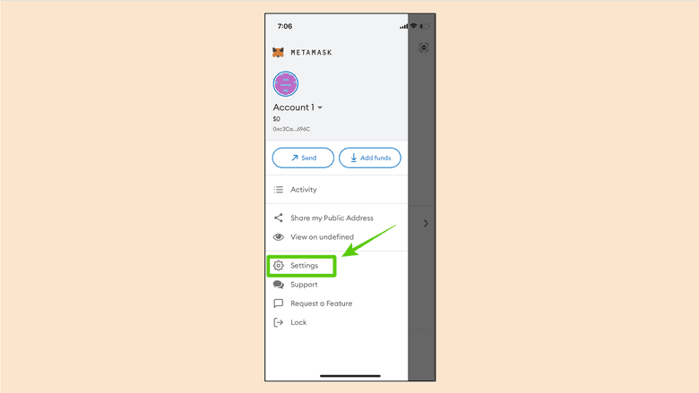 Tap on settings. Tap on settings.